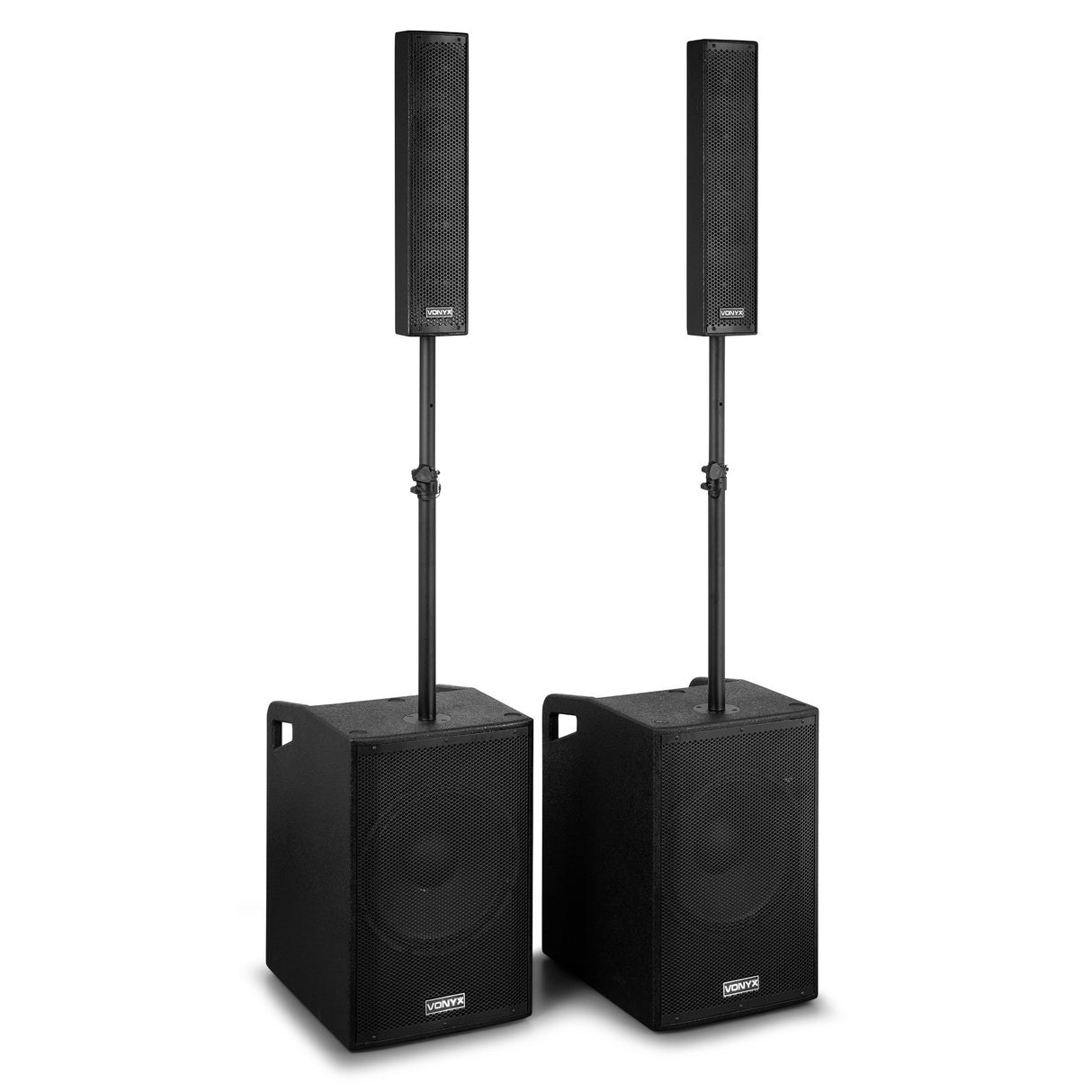 VONYX VX1080BT 1250W 2.2 Actieve Speakerset met Dubbele 15 inch Subwoofers en Bluetooth 5.3