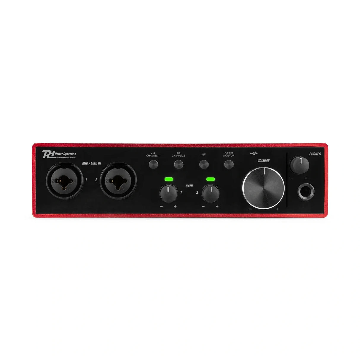 Power Dynamics PDX22 PDX Series USB Audio Interface - 2 ingangen 24 bit 192 kHz