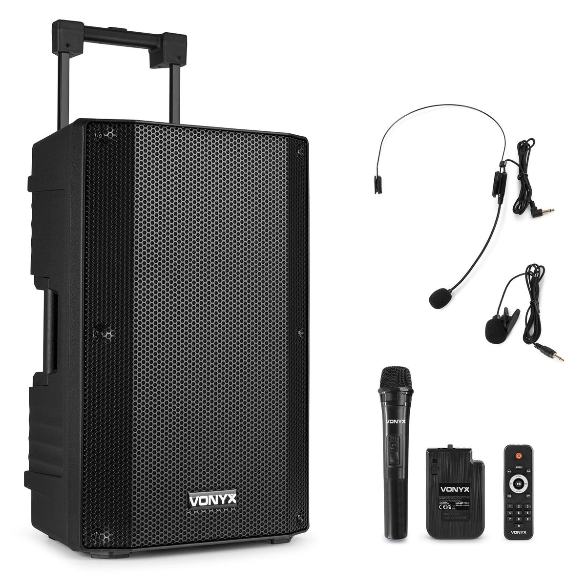 Vonyx VSA500-BP Draagbaar geluidssysteem 12" 800W Combi