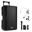 Vonyx VSA700-BP Draagbaar geluidssysteem 15" 1000W Combi