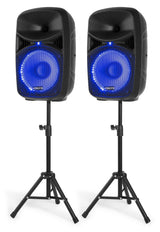 VONYX VPS102A 600W Actieve Speakerset met Bluetooth, USB/SD en 10 inch Woofers