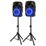 VONYX VPS122A 800W Actieve Speakerset met Bluetooth, USB/SD en 12 inch Woofers