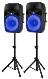 VONYX VPS152A 1000W Actieve Speakerset met Bluetooth, USB/SD en 15 inch Woofers
