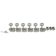 Boston 62-NL Stemmechanieken voor gitaar, nikkel, 6x links, vintage style, metalen knoppen