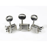 Boston 62-NL Stemmechanieken voor gitaar, nikkel, 6x links, vintage style, metalen knoppen