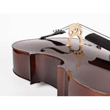 Leonardo LC-2044 cello set 4/4, geheel massief, nitro, ebben toebehoren, inclusief tas en strijkstok