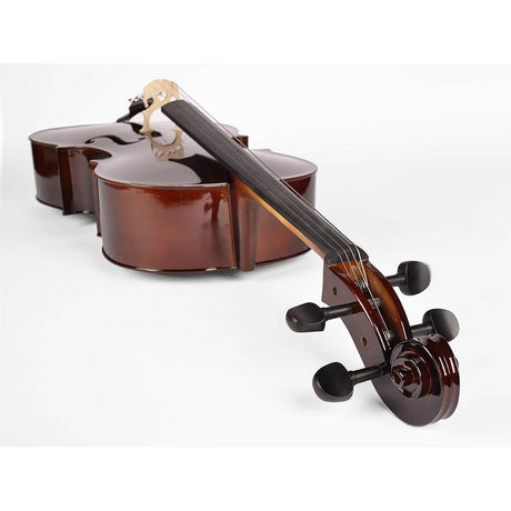 Leonardo LC-2014 cello set 1/4, geheel massief, nitro, ebben toebehoren, inclusief tas en strijkstok