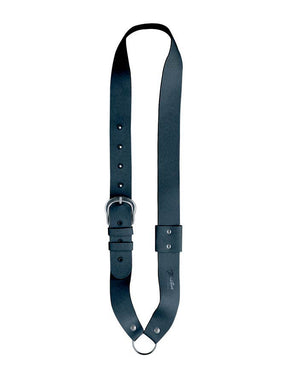 Boston JB-10-B Bandelier voor kleine trom (kindermodel), leder, zwart 140 cm x 4 cm
