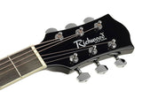 Richwood RD-12-BK Artist Series Dreadnought Akoestische Gitaarset Zwart met Capo, Stemapparaat en Tas