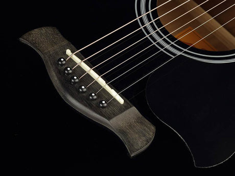 Richwood RD-12-BK Artist Series Dreadnought Akoestische Gitaarset Zwart met Capo, Stemapparaat en Tas