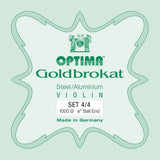 Optima 1000-44 string set for violin 4/4, steel & aluminum, with ball end E-1 string