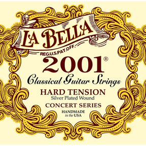 La Bella L-2001H snaren set classic, professional, clear nylon trebles & silverplated basses, hard tension