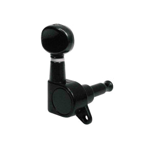 Boston 77-BLR Stemmechanieken voor gitaar, die cast, 3x links + 3x rechts, zwart, kleine knoppen