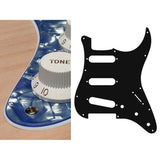 Boston ST-313-PV pickguard, Stallion, standard, SSS, 3 pot holes, 3-5 switch, 3 ply, pearl violet