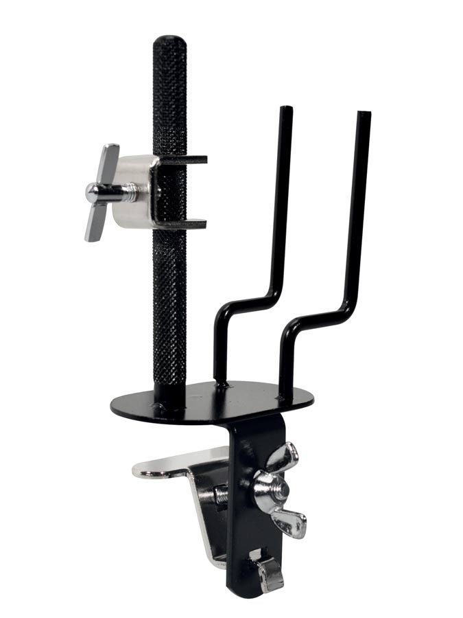 Hayman PA-55 Houder voor koebel en woodblock, ring bevestiging, met U-klem