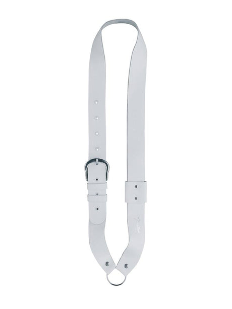 Boston JB-10 Bandelier voor kleine trom (kindermodel), leder, wit 140 cm x 4 cm