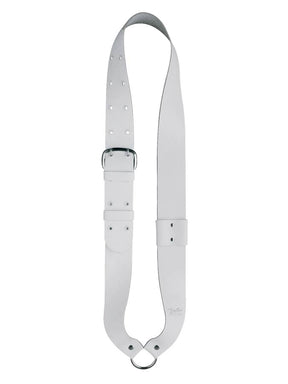 Boston SB-10-V Bandelier voor kleine trom, gevoerd leder, wit