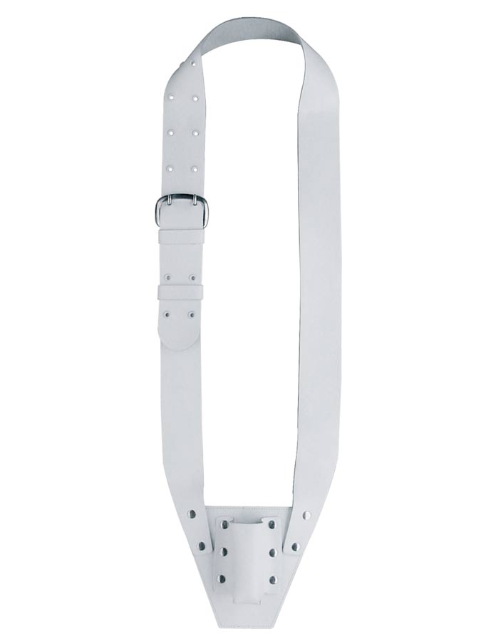 Boston VD-10-W Vaandelriem, leder, wit