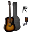 Richwood RD-12-SB Artist Series Dreadnought Akoestische Gitaarset Sunburst met Capo, Stemapparaat en Tas