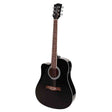 Richwood RD-12LCEBK Artist Series Linkshandige Akoestische Gitaar dreadnought cutaway met actieve EQ zwart