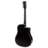 Richwood RD-12LCEBK Artist Series Linkshandige Akoestische Gitaar dreadnought cutaway met actieve EQ zwart