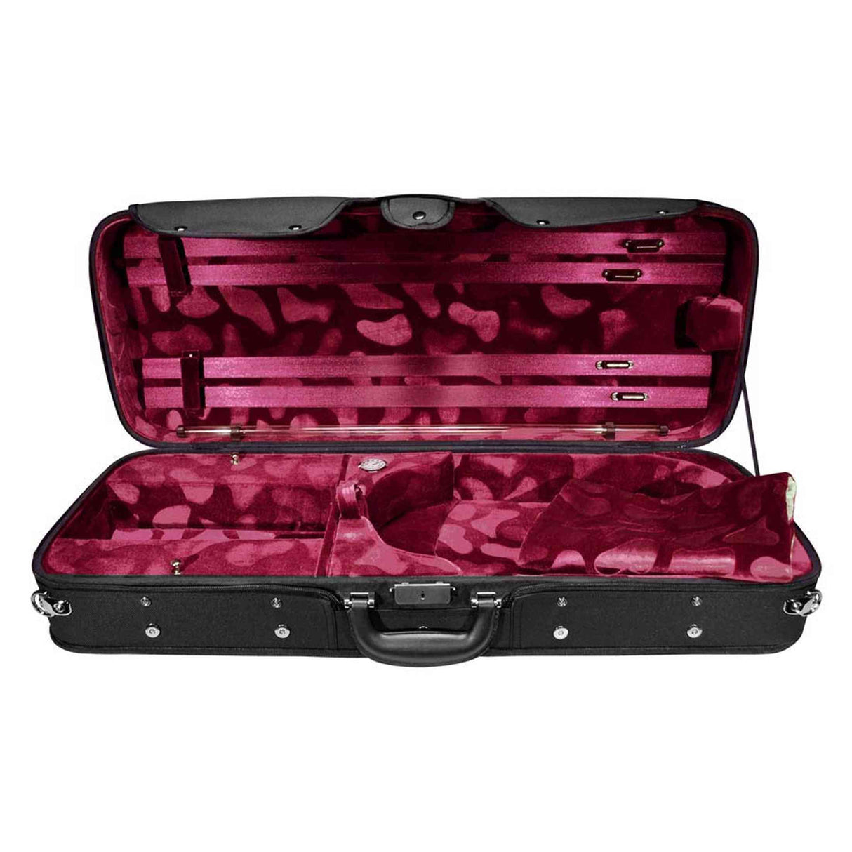 Leonardo VAC-47-BR Pro Series altvioolkoffer oblong verstelbaar zwart rood