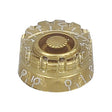 Boston KG-112 Snelheidsknop - Transparant Goud met Genotched Edge
