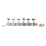 Wilkinson 162-NL-4M2L Stemmechanieken voor gitaar, met EZ LOK and staggered post height, 6x links, nikkel