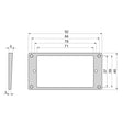 Boston HCS3050IV humbucker frame, curved bottom slanted top, 3 to 5mm height, ivory