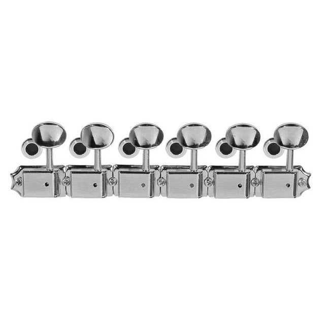 Fender 0992040002 Stemmechanieken, vintage Kluson style strat/tele LH, inclusief montagemateriaal, nikkel, set of 6