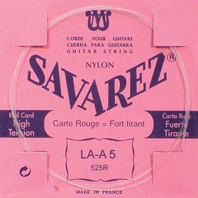Savarez 525-R A-5 snaar, silverplated nylon rouge , from 520-R set, hard tension