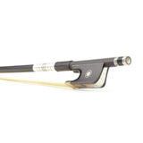 ELS FBA-10/34 altvioolstrijkstok, 3/4, glasvezel, zwart, rond, ebben slof, enkel oog, balein imitatie