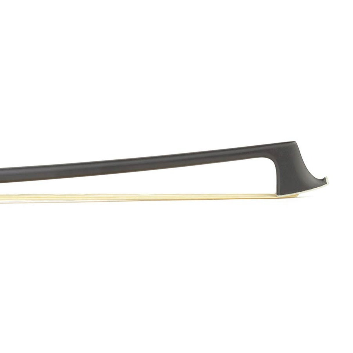 ELS FBA-10/34 altvioolstrijkstok, 3/4, glasvezel, zwart, rond, ebben slof, enkel oog, balein imitatie