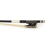 ELS FBA-25/44 altvioolstrijkstok, 4/4, carbon, zwart, rond, ebben slof, parijs oog, nikkelen montuur