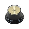 Boston KB-136-T Bellknop SG-model, zwart met gouden dop voor inch-type potaansluiting