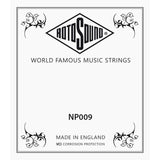 Rotosound NP009 .009 snaar for elektrisch/acoustic guitar, stainless steel