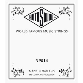 Rotosound NP014 .014 snaar for elektrisch/acoustic guitar, stainless steel
