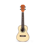 TOM 280 E Tenor Ukelele met Massief Sparren Bovenblad en Pickup Inclusief Luxe Hoes