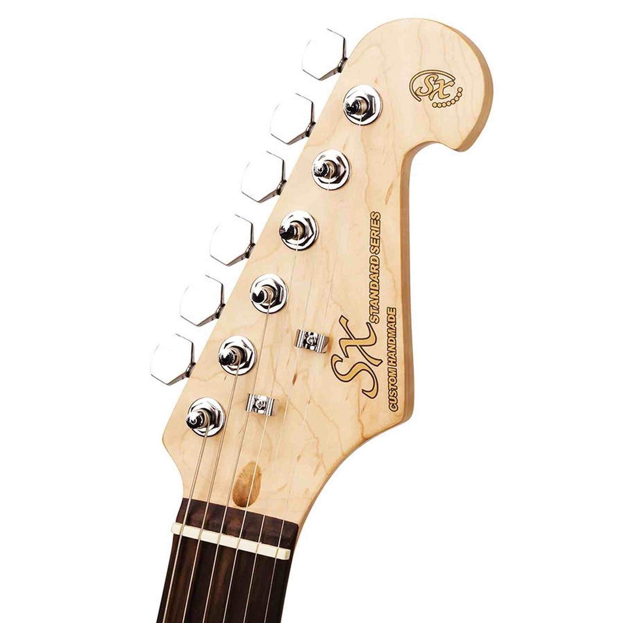SX ED1/BK elektrische gitaar – 3 single coil pickups, vintage tremolo, zwart + tas