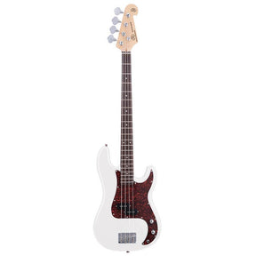 SX BD2/WT Standard Series P-Style Elektrische Basgitaar Wit
