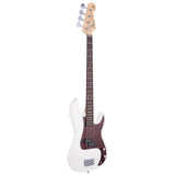SX BD2/WT Standard Series P-Style Elektrische Basgitaar Wit
