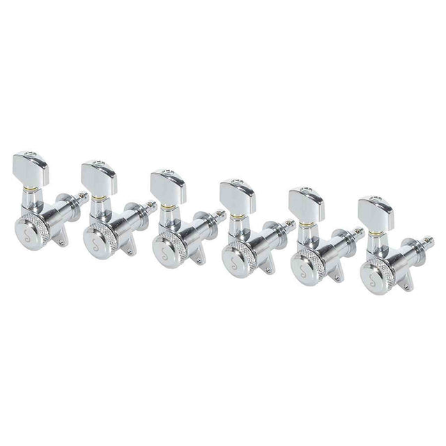 Schaller 0202200150 Stemmechanieken 6L met small metal pegs, staggered locking shaft, chroom