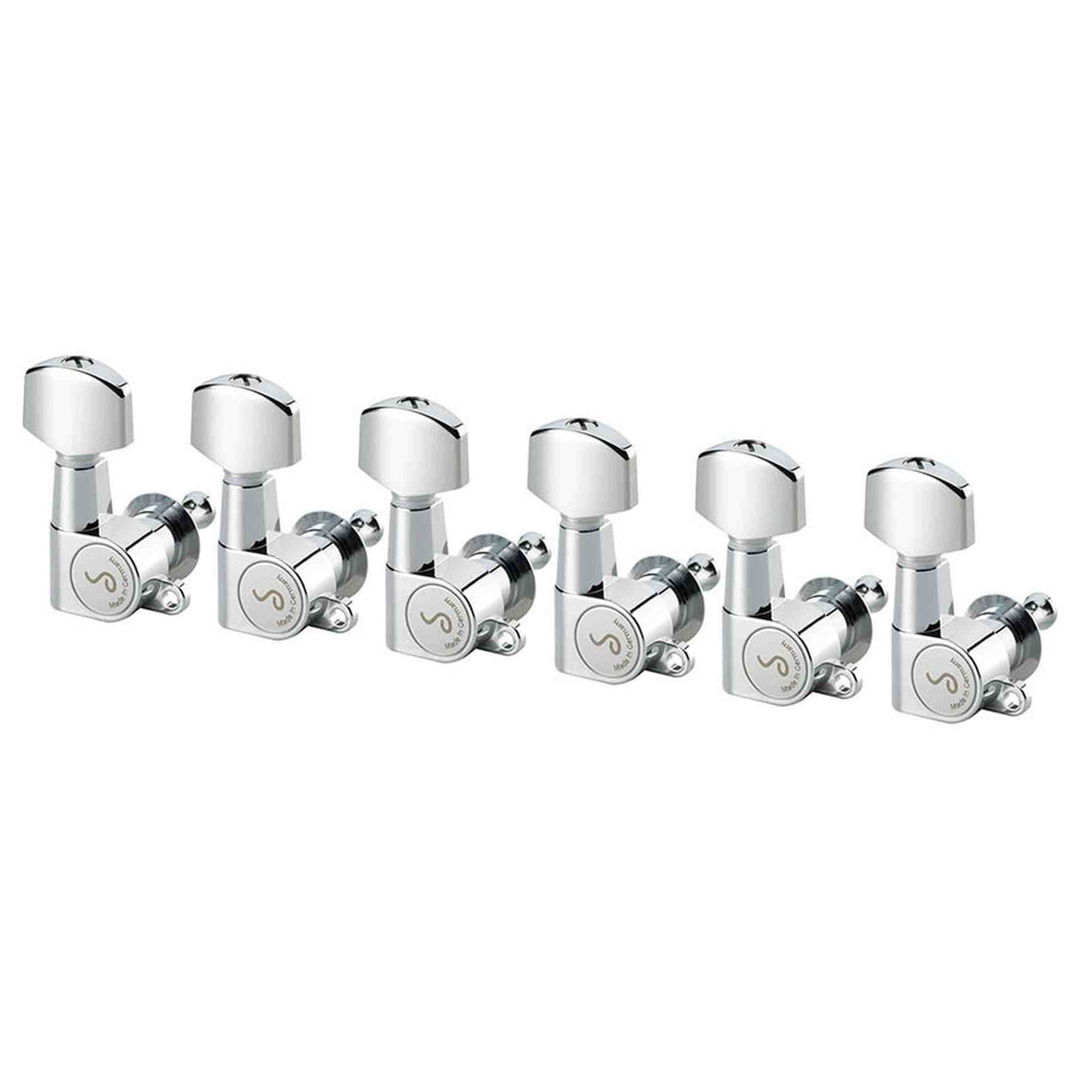 Schaller 0402200136 Stemmechanieken 6L met small metal pegs, solid shaft, chroom