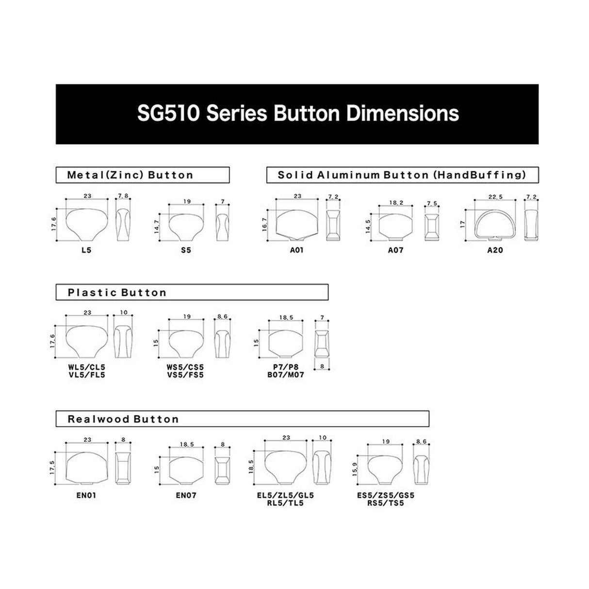 Gotoh GTH14580 SGS510 stemmechanieken met HAPM and S5 knoppen, 3L3R, chroom