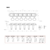 Gotoh GTH13031 SD91 stemmechanieken met 05M knoppen, 6L, goud