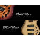 Sire M7+ S5/TBK Marcus Miller 5-Snarige Basgitaar Transparent Black