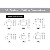 Gotoh GTH13337 SG301 stemmechanieken met 20 knoppen, 3L3R, goud
