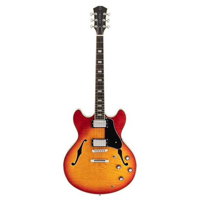 Sire Guitars H7/CS electrische archtop gitaar, esdoorn, cherry sunburst