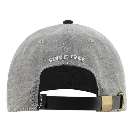 Fender 9190121000 Hipster Dad Hat – Grijs/Zwart, One Size