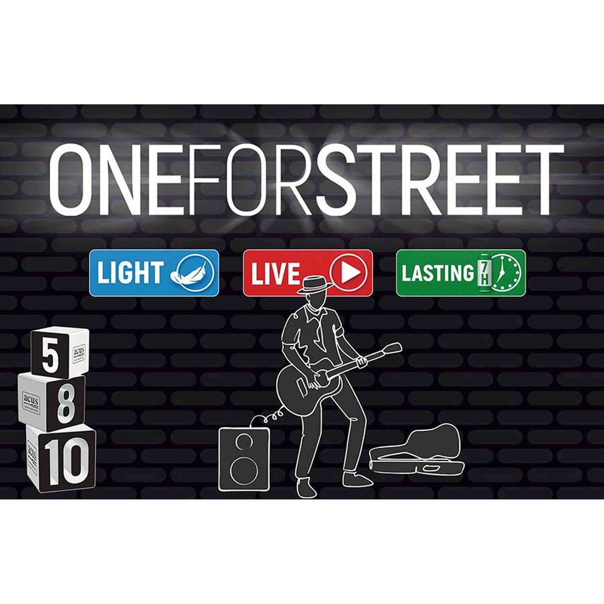 Acus OFS-10 versterker voor akoestische instrumenten 120W 3 kanalen naturel zonder accu